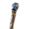 Skull Natural Lapis Lazuli Magic Wand with Resin Stick, Home Decorations Costume Props Cosplay Accessories, 320mm