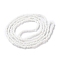 Waist Beads, Candy Color Glass Seed Beads Stretch Body Chain, Sunmmer Jewelry for Women, White, 31-1/2~31-7/8 inch(80~81cm)