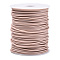 Hollow Pipe PVC Tubular Synthetic Rubber Cord, Wrapped Around White Plastic Spool, Rosy Brown, 3mm, Hole: 1.5mm, about 27.34 yards(25m)/roll