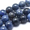 Natural Dumortierite Quartz Bead Strands, Undyed, Grade A, Round, 10mm, Hole: 1mm, about 15.3 inch long, 38pcs/strand