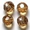 Imitation Austrian Crystal Beads, Grade AAA, K9 Glass, Faceted(32 Facets), Round, Dark Goldenrod, 4mm, Hole: 0.7~0.9mm