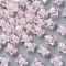 Transparent Acrylic Beads, Bead in Bead, Faceted, Star, Pink, 10.5x11x7mm, Hole: 2mm, about 1280pcs/500g