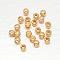 Brass Round Spacer Beads, Lead Free & Cadmium Free & Nickel Free, Real 18K Gold Plated, 3mm, Hole: 1mm, about 1200pcs/50g