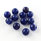 Round Imitation Gemstone Acrylic Beads, Medium Blue, 6mm, Hole: 1.5mm, about 4100pcs/500g