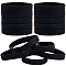 Flat Plain Silicone Cord Bracelet for Men Women, Black, Inner Diameter: 2-1/2 inch(6.5cm)