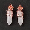 Natural Quartz Crystal Pointed Pendants G-L524-13RG-03-2