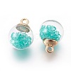 Transparent Glass Bottle Pendants LS-GLAA-L018-13-2