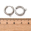 201 Stainless Steel Hoop Earring Findings STAS-D379-05D-P-3