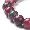 Dyed Natural Jade Beaded Stretch Bracelets BJEW-A117-C-04-3