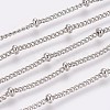 Tarnish Resistant 304 Stainless Steel Curb Chain Anklets AJEW-P069-02P-2