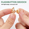20Pcs 20 Styles Flower/Heart/Star/Butterfly/Leaf Allloy Anti-glare Lapel Pins Brooches JEWB-FH0001-66-3