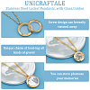 3Pcs 3 Style 304 Stainless Steel Locket Pendants FIND-UN0001-83G-5