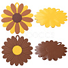 2Pcs 2 Style Flower Silicone Hot Pads AJEW-GF0011-17B-6