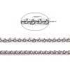 Non-Tarnish 3.28 Feet 304 Stainless Steel Wheat Chains X-STAS-O076-07-5