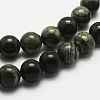 Natural Green Wood Lace Stone Wooden Jasper Beads Strands G-J358-04-8mm-3