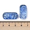 Spray Painted Transparent Glass Connector Charms X1-GLAA-H035-06D-3