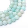 Round Natural Grade A Amazonite Bead Strands G-R345-6mm-16-1