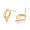 Brass Stud Earring Findings KK-N263-19G-2