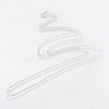 Iron Rolo Chains Necklace Making X-MAK-R015-45cm-S-2