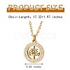 Clear Cubic Zirconia Tree of Life Pendant Necklace JN1048A-3