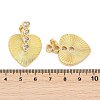 Brass Micro Pave Clear Cubic Zirconia Stud Earrings KK-U058-61G-5