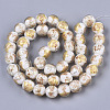 Handmade Gold Sand Lampwork Bead Strands FOIL-T003-01H-2