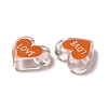 Printed Transparent Acrylic Beads OACR-P017-B03-3