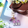 Alloy Resin Heart Keychains KEYC-TADJ0002-01G-M-5