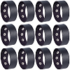 12Pcs PVC & Iron Cord Bracelets AJEW-CL0002-49C-7