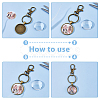 12Pcs 3 Colors Alloy Keychains KEYC-DC00051-4
