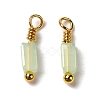 Imitation Jade Glass Charms KK-P242-14G-1