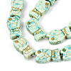 Spray Painted Synthetic Turquoise Beads Strands TURQ-T004-16A-3