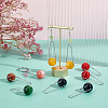 14Pcs 7 Colors Imitation Gemstone Style Two Tone Acrylic Big Pendants STAS-UN0037-69-4