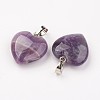 Natural Amethyst Pendants G-G956-B03-FF-2
