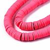 Flat Round Handmade Polymer Clay Beads CLAY-R067-10mm-25-4