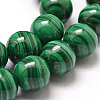 Natural Malachite Bead Strands G-O143-10-10mm-3