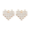 Brass Micro Pave Clear Cubic Zirconia Charms KK-F871-46G-1