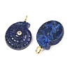 Dyed Natural Lapis Lazuli Pendants G-H353-02G-05-2