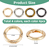 24Pcs 4 Colors Alloy Spring Gate Rings FIND-HS0001-26C-2