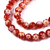 Round Millefiori Glass Beads Strands LK-P001-37-3