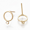 Brass Stud Earring Findings KK-S348-358-2