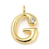 Rack Plating Brass Micro Pave Cubic Zirconia Pendants KK-A200-24G-G-1