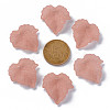 Transparent Frosted Acrylic Leaf Pendants X-PAF002Y-6-4