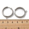 Tarnish Resistant 201 Stainless Steel Huggie Hoop Earrings Findings STAS-A167-01W-P-3