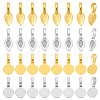 120Pcs 4 Styles Tibetan Style Alloy Glue-on Flat Pad Bails FIND-HY0004-74-1