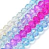 Transparent Painted Glass Beads Strands X1-DGLA-A034-T6mm-A14-2