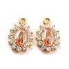 Real 18K Gold Plated Brass Micro Pave Cubic Zirconia Charms ZIRC-Z023-04F-NR-2