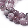 Natural Lepidolite/Purple Mica Beads Strands X-G-G770-04A-8mm-2