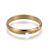 Adjustable 201 Stainless Steel Plain Band Rings STAS-P249-25B-G-3