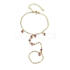 Brass Micro Pave Cubic Zirconia Mittens Bracelets BJEW-C156-01G-02-4